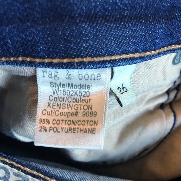 RAG & BONE SKINNY IN KENSINGTON DISTRESSED - Picture 8 of 8